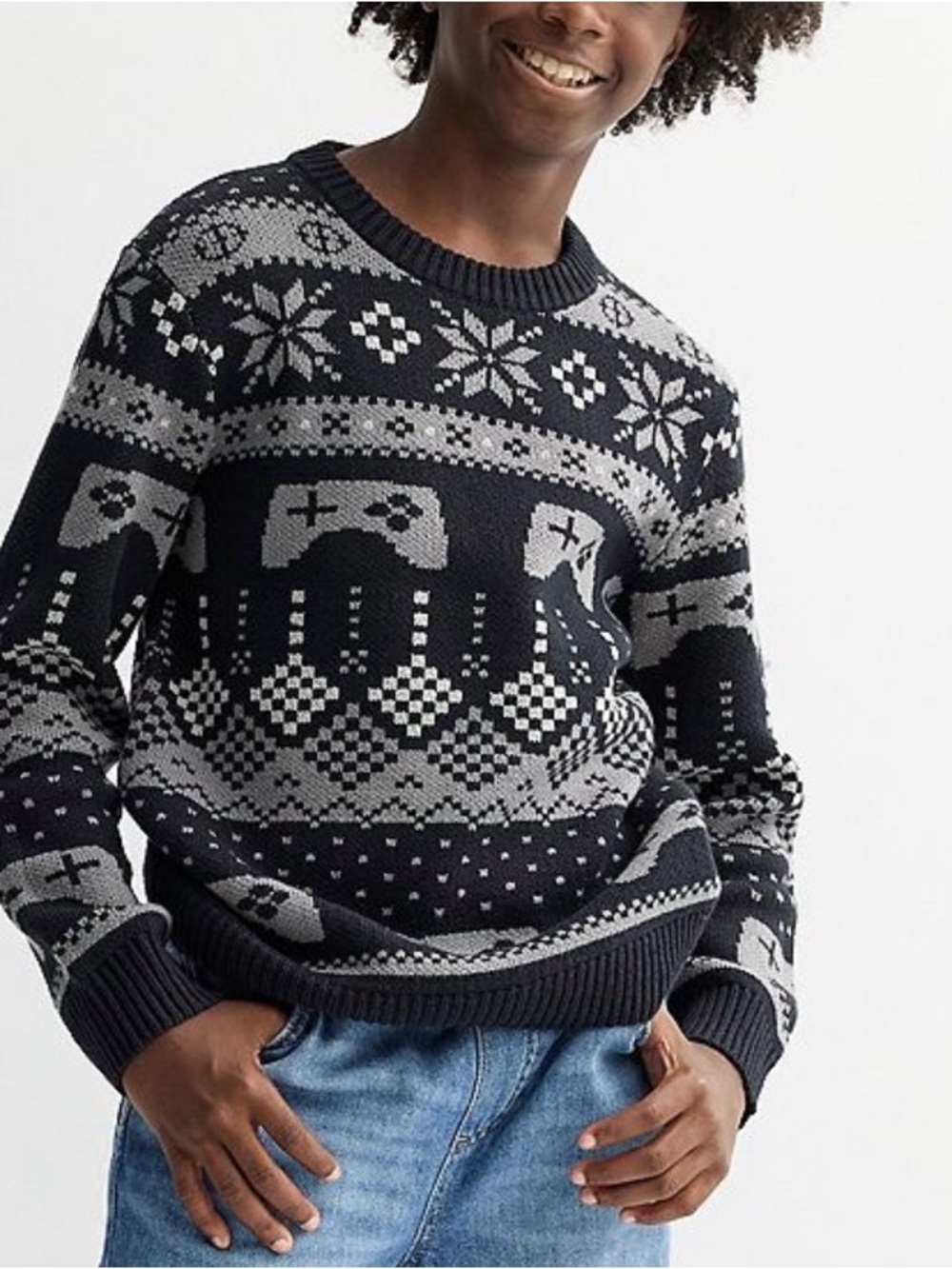 Sonoma Boys Gamer Fair Isle Crewneck Sweater - M (10/12)